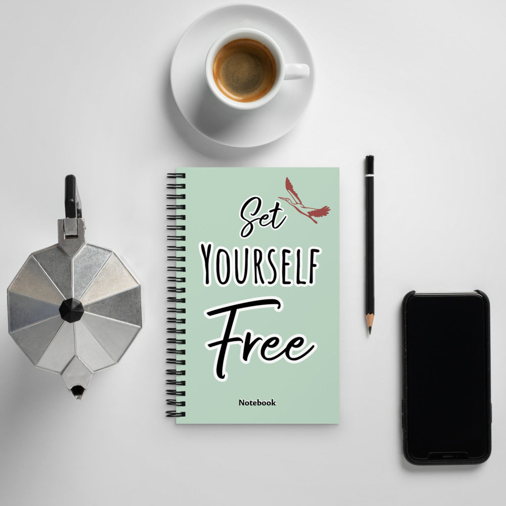 "Set Yourself Free" Spiral notebook